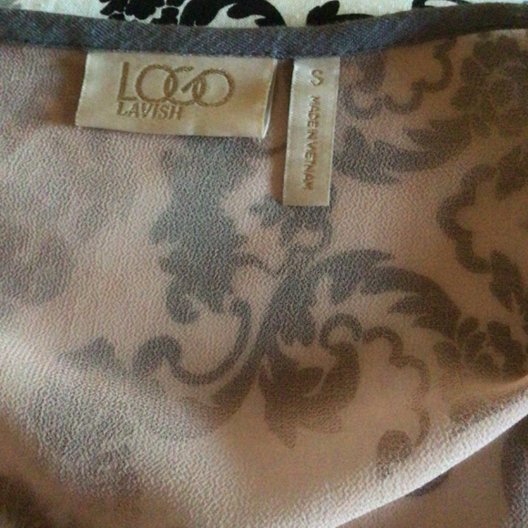 Logo lavish twin set tank with sheer overlay size small pink and gray - Picture 5 of 8